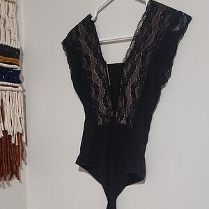 BKE Black Lace Bodysuit